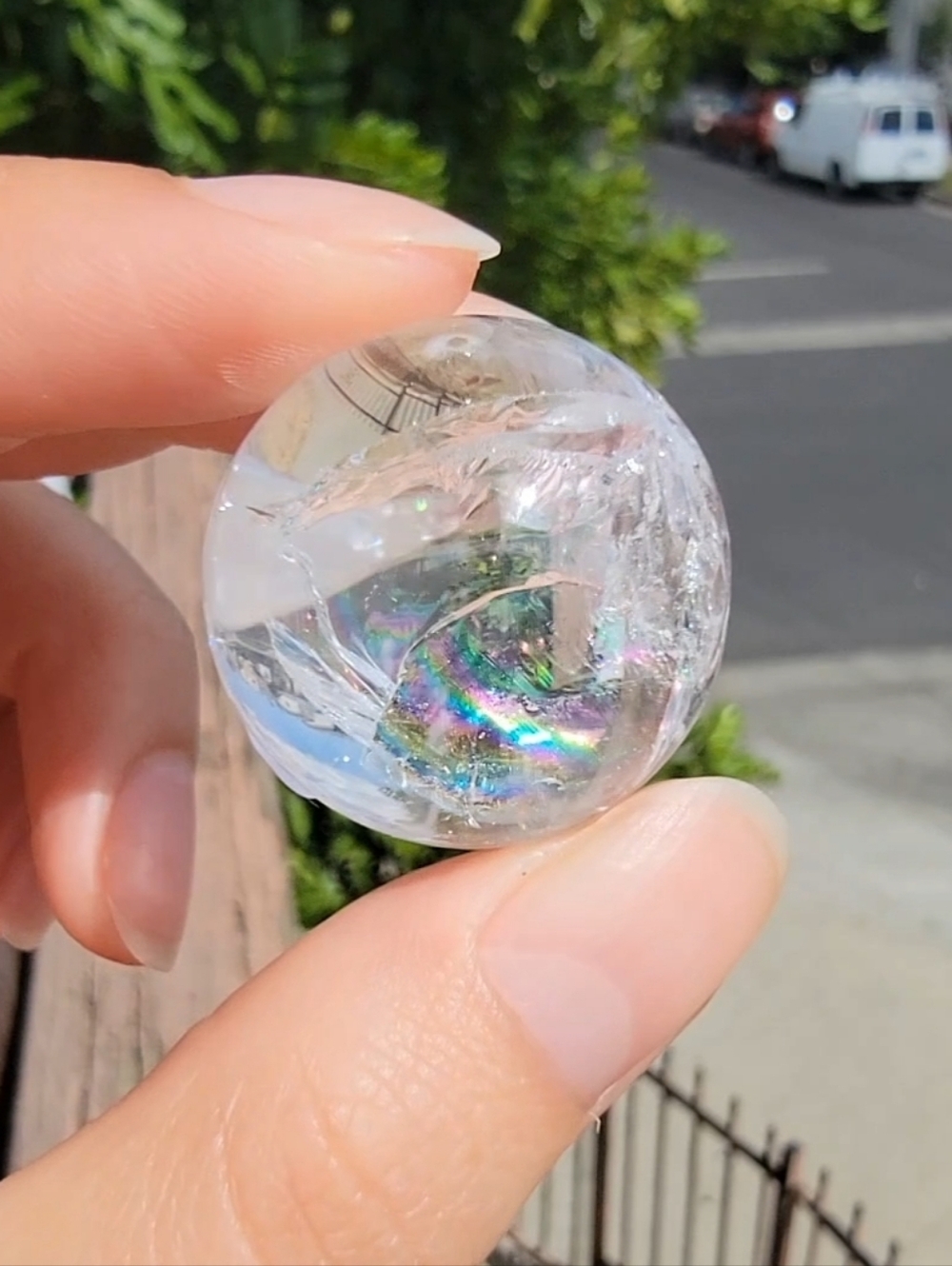 (#7) NEW 27MM HIGH-QUALITY CLEAR QUARYZ MINI SPHERE